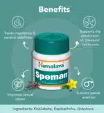 Himalaya Speman Tablet 60 Count – Herbal Support for Male Reproductive Wellness - Image 5