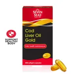 Seven Seas Cod Liver Oil Gold 500 Softgel Capsules – Omega-3 with Vitamins A & D