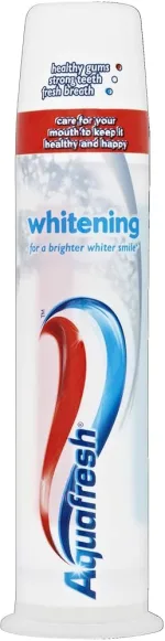 Aquafresh Whitening Toothpaste Pump 100ml (UK) – Daily Fluoride Toothpaste for a Cleaner, Brighter Smile - Image 2