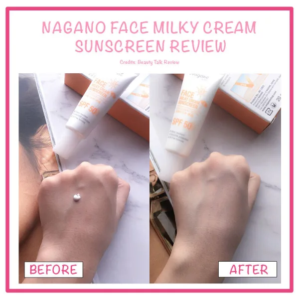Nagano Face Milky Cream Sun Screen SPF 50+ 20ml – Lightweight Daily UV Protection with Moisturizing Care - Image 3