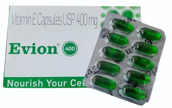 Evion 400 Capsule (Vitamin E 400 mg) – Original product from India | 20 Soft Gelatin Capsules - Image 2