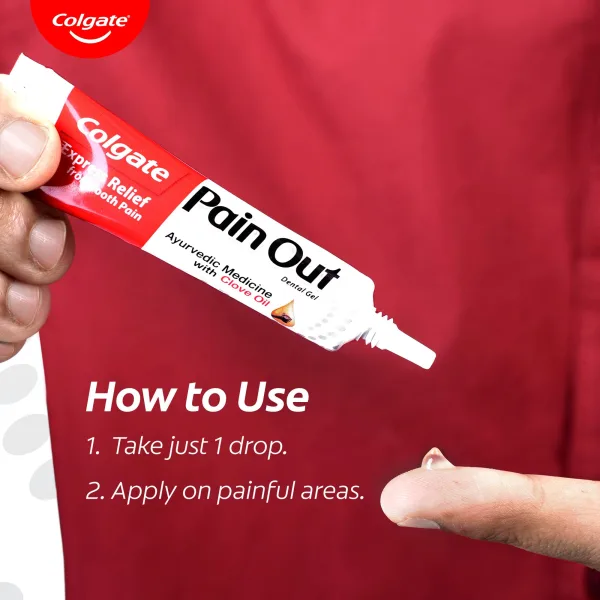 Colgate Pain Out Dental Gel – Tooth Pain Relief 10g - Image 5