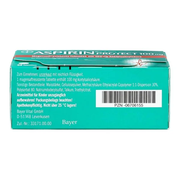 Aspirin Protect 100 mg (Acetylsalicylic Acid) 60 Enteric-Coated Tablets | Original Bayer Germany - Image 4