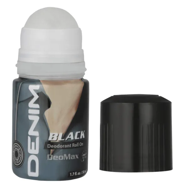 Denim Black Deodorant Roll On - 50ml - Image 2