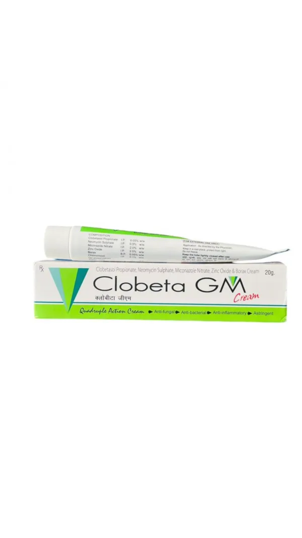 Clobeta GM Cream 10gm – Combination Skin Cream for Inflammatory & Infectious Skin Conditions - Image 2