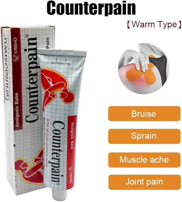 Counterpain Analgesic Balm 120g – Fast Warming Relief for Muscular & Joint Pain (Made in Thailand) - Image 4