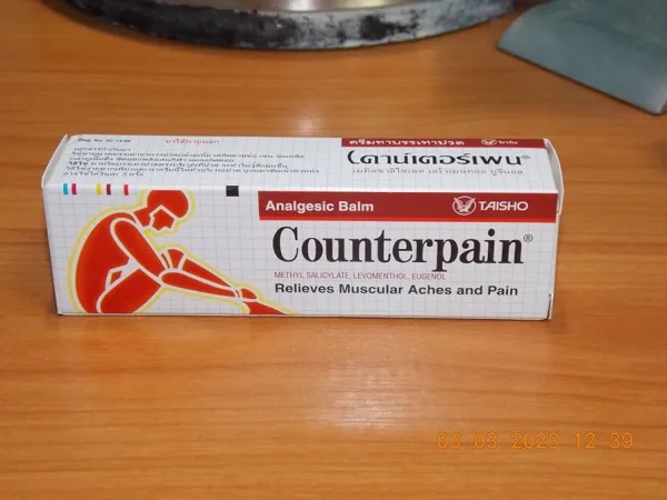 Counterpain Analgesic Balm 120g – Fast Warming Relief for Muscular & Joint Pain (Made in Thailand) - Image 3