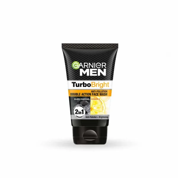 Garnier Men Turbo Bright Anti Pollution Double Action Face Wash 50g / 100g - Image 2