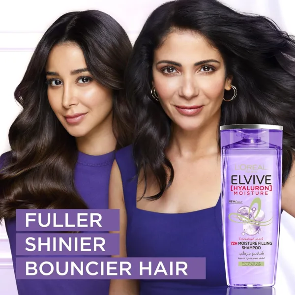 Loreal Paris Elvive Shampoo 400ml Hyaluron 72h Moisture filling Shampoo for Dehydrated Hair - Image 2