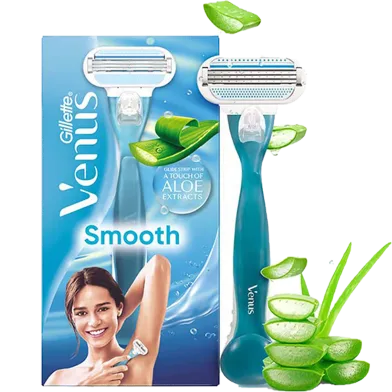 Razor - Venus Hair Removal Razor for Women with Aloe Vera - Single Piece Razor - Image 2