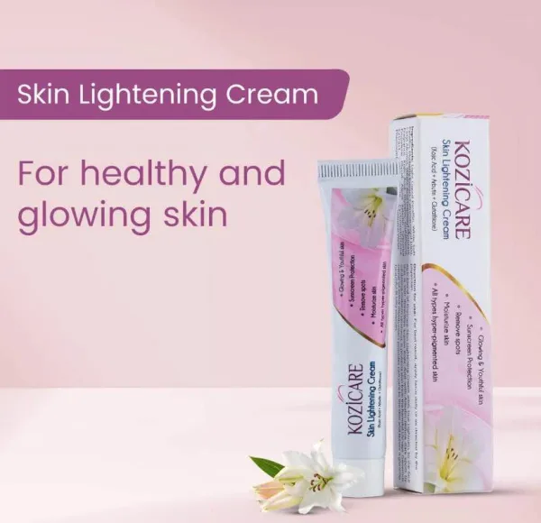 Kozicare Skin Lightening Non-Sticky Cream 15gm – Advanced Brightening Cream with Kojic Acid, Alpha Arbutin, Glutathione, Niacinamide & Vitamin C - Image 4