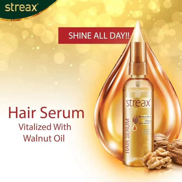 Streax Hair Serum Vitalized with Walnut Oil 115ml / 55ml | Made in Bangladesh - Image 2