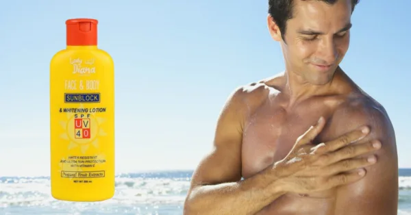 Lady Diana Sunblock SPF UV 40 Face & Body Lotion 200ml | Made in UAE - Image 2
