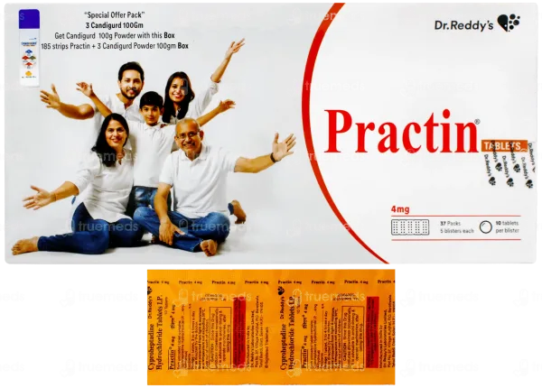 Practin/Paroptin 4mg Tablet (20 Tablets) – Cyproheptadine for Allergy Relief & Appetite Stimulation - Image 3