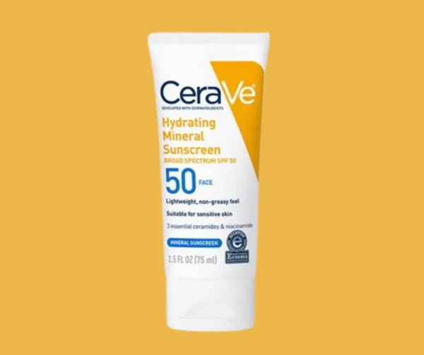 CeraVe Hydrating Mineral Sunscreen SPF 50 Face 75ml – Sensitive Skin Protection - Image 3