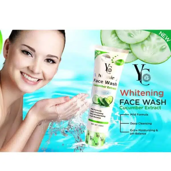 YC Cucumber Whitening Face Wash 100 Ml - Image 2