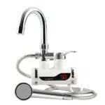Electric Instant Hot Water Tap with Hand Shower – Fast & Convenient Hot Water Solution for Every HomeUpgrade your kitchen or bathroom with the Electric Instant Hot Water Tap with Hand Shower, an efficient and space-saving appliance that delivers hot water within seconds. Designed for modern households, this tankless water heater eliminates the need for bulky storage geysers while providing a continuous supply of hot water for washing, cleaning, and everyday use.  Whether you're washing dishes, cleaning vegetables, or enjoying a quick warm shower, this instant hot water tap offers convenience, energy efficiency, and reliable performance.  Key Features Instant hot water in approximately 3–5 seconds Built-in hand shower for added convenience Digital LED temperature display Tankless design saves space 360° swivel faucet for flexible use Durable stainless steel heating tube High-quality ABS heat-resistant body Easy installation with standard water connections Suitable for kitchens, bathrooms, apartments, offices, and shops - Image 3