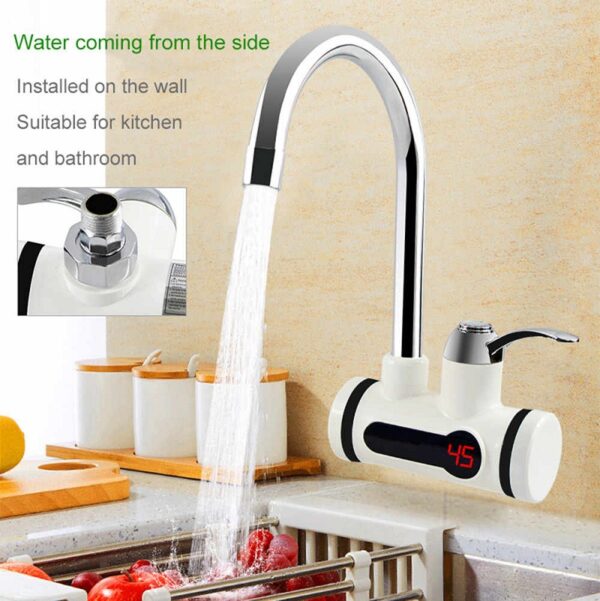 Instant Thankless Digital Electric Hot Water Tap for any wall Mount with led Display - Image 4