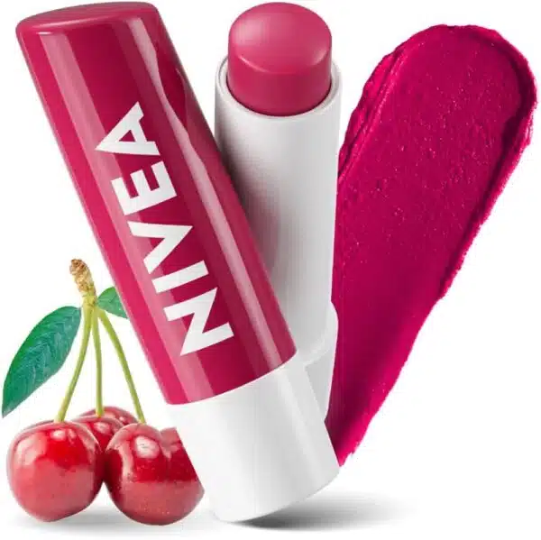 NIVEA Cherry Shine 4.8g Lip Balm | 24 H Melt in Moisture Formula | Natural Oils | Glossy Finish - Image 2