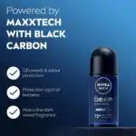Nivea Men Deep Darkwood Powered by Maxxtech Formula Deodorant Roll On 50ml - Image 2