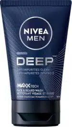 NIVEA MEN Deep Anti-Impurities Clean Face & Beard Wash 100ml – Deep Cleansing for Fresh, Healthy-Looking Skin