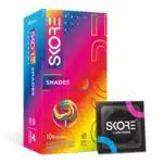 SKORE Shades Condom 10S – Dotted, Extra Lubricated & Coloured Condoms
