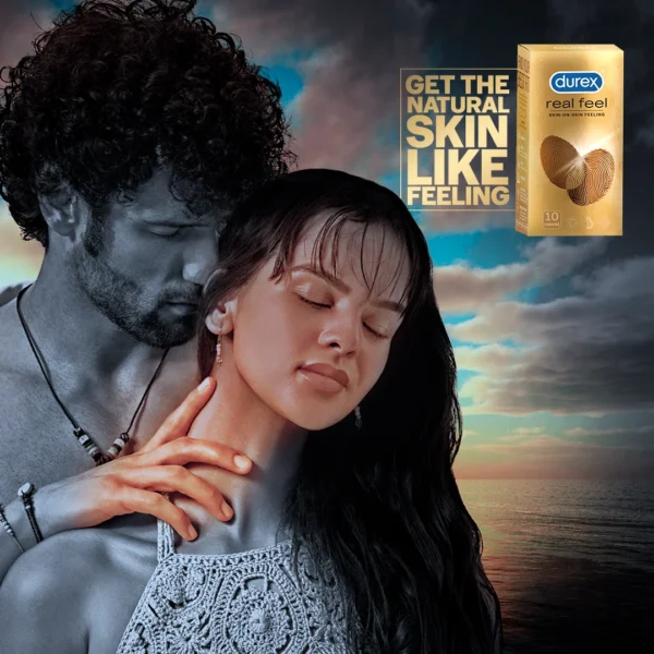 Durex Real Feel Condoms 10 Pcs – Non-Latex Skin-on-Skin Feeling - Image 3