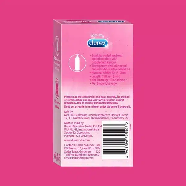 Durex Extra Thin Bubblegum Flavoured - 03 Condoms - Image 4