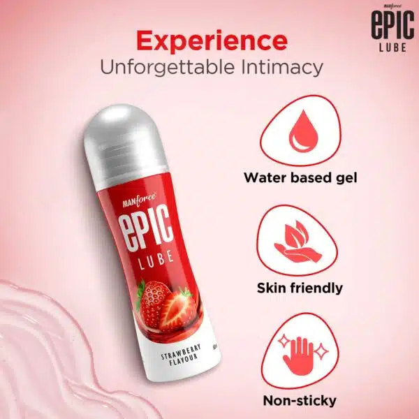 MANFORCE Epic Strawberry Lube | Water-based Lubricant  (60 ml) - Image 2