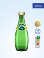 Perrier Sparkling Natural Mineral Water Glass Bottle 330ml