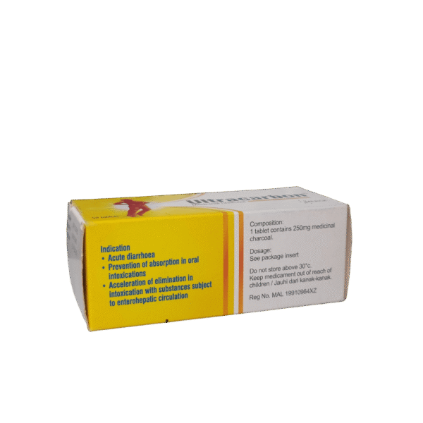 ULTRACARBON (Medicinal charcoal 250mg) -10 Tablets - Image 3