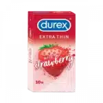 Durex Extra Thin Wild Strawberry Flavoured - 10 Condoms
