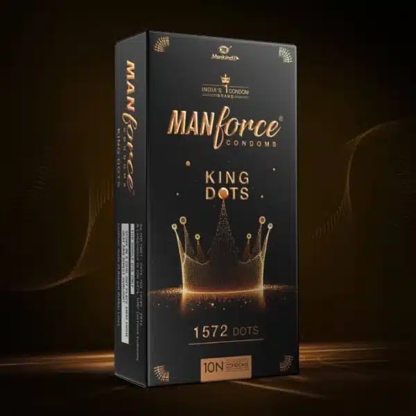 Manforce King Dots Condoms 10 Pcs – 1572 Spiral Dots for Enhanced Sensation - Image 2