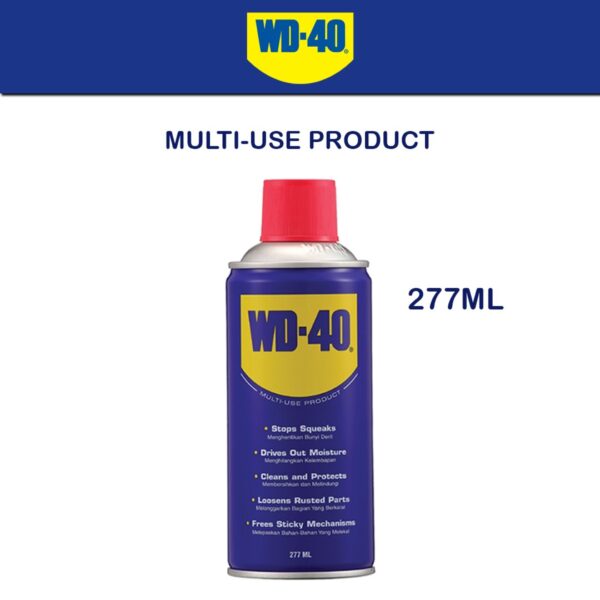 WD-40 (277ml) MULTI-USE PRODUCT Use For Multipurpose Cleaning Rust Remover lubricant - Image 3