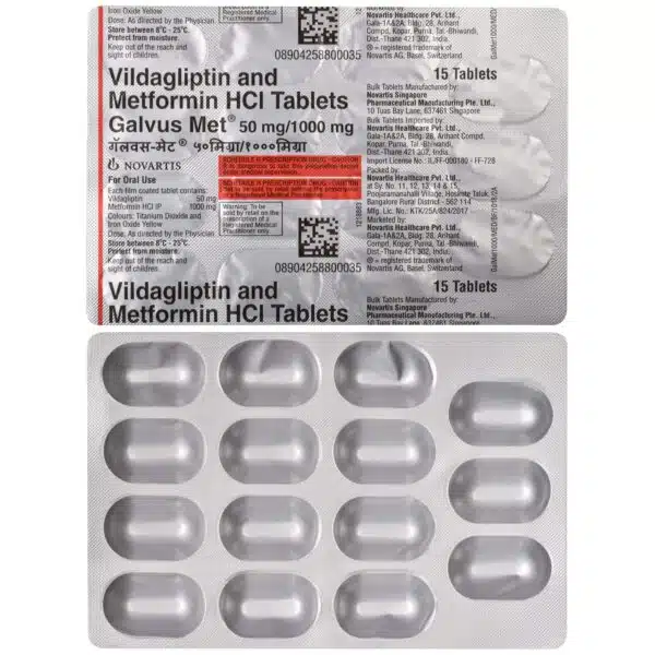 Galvus Met 50 mg/1000 mg-15 Tablet - Image 4