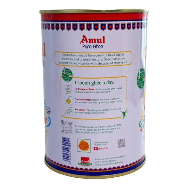 Amul Pure Ghee 1kg India – Rich Aroma, Granular Texture & Everyday Cooking Essential - Image 2