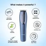 HTC AT 1210 Rechargeable Hair Trimmer -blue - Trimmer - Image 3