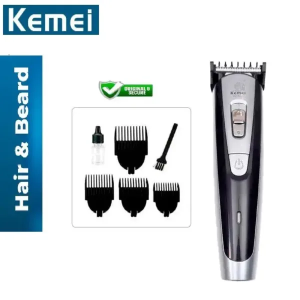 Kemei KM-9050 Titanium Blade Professional Trimmer & Hair Clipper for Men with 4 Guide Combs - Image 2