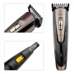 Kemei KM-9050 Titanium Blade Professional Trimmer & Hair Clipper for Men with 4 Guide Combs - Image 3
