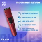 Philips BT1235/15 Beard Trimmer for Men – Skin-Friendly, Dura-Power Technology, USB Rechargeable - Image 3