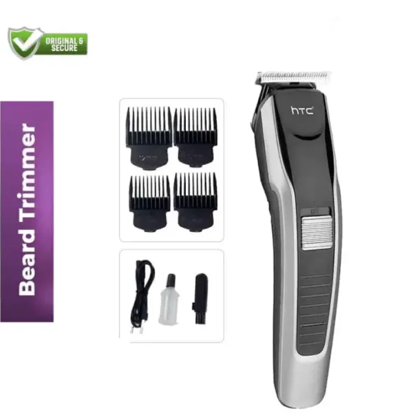 HTC AT-538 Hair & Beard Trimmer for Men – Rechargeable Precision Grooming with Stainless Steel Blades - Image 3