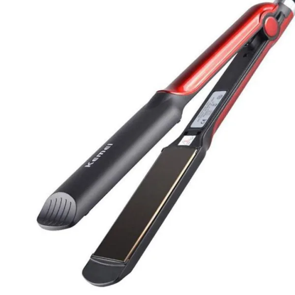 Kemei KM-531 Professional Hair Straightener - Black and Red - Image 4