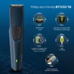 Philips BT1232/18 Beard Trimmer Series 1000 – SkinProtect Comb, Self-Sharpening Blades & Cordless Convenience - Image 3