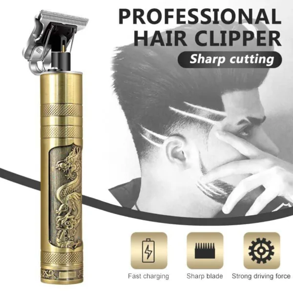 Vintage T9 Professional Hair Trimmer | Cordless & Rechargeable Hair Cutting Machine - Image 3