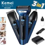 Kemei KM-6330 Grooming Kit 3 in 1 Hair Mustache Beard Shaver Trimmer Clipper for Men
