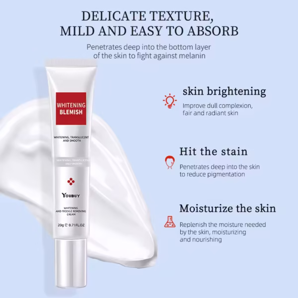 YOUBUY Blemish & Freckle Removing Cream 7 Days Fast Whitening Moisturizing & Hydrating Whitening Cream - Image 3