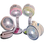 New Rechargeable Folding Table Fan with Led Light -Table Fans - Image 2