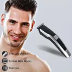 HTC AT-538 Hair & Beard Trimmer for Men – Rechargeable Precision Grooming with Stainless Steel Blades - Image 4