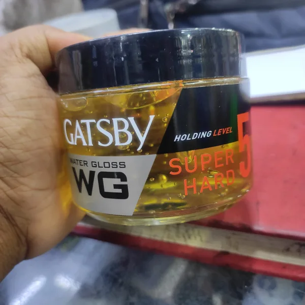 Gatsby Water Gloss Super Hard Wet Look Hair Gel 30g – Level 5 Strong Hold, High Shine & Easy Wash Formula - Image 3