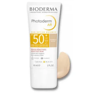 Tinted dermatological sunscreen SPF 50+ with Rosactiv for facial redness